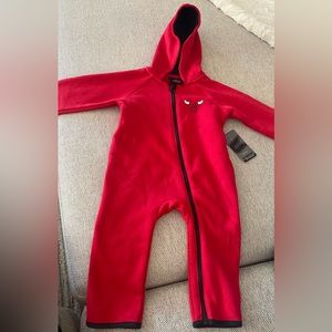 Infant Chicago Bulls Zipper Onesie, Colosseum, Red, 12-18 months